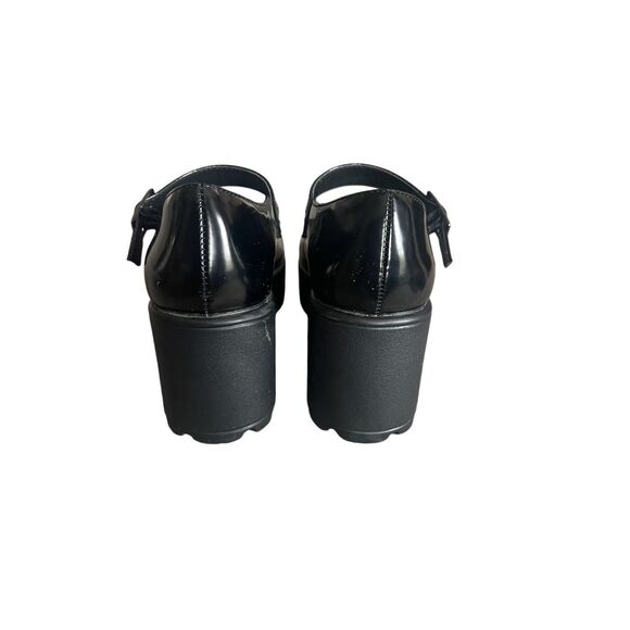 Anthropologie Seychelles chunky black Mary Jane heeled shoe 7.5 - Picture 3 of 5